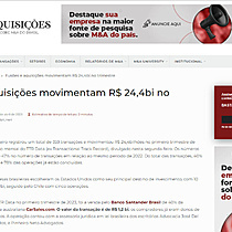 Fuses e aquisies movimentam R$ 24,4bi no trimestre